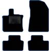 QUEMAR Tappetini Auto compatibili con Renault Captur II dal 2020 anche E-Tech Plug-in Hybrid/Kit Tappeti Moquette e Gomma su Misura (Set 4pz)/ Ricami e Colori Personalizz. (Bordo Blu, 0 Ricami)