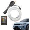 Generico Illuminazione Ambiente per Auto - Striscia Led 7 Colori Ad Attivazione Vocale - Per Interni Auto Casa Ufficio Soggiorno Feste