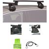 CLICK & GO COMPATIBILE CON Mazda 2 3p anno 2008 (68056) BARRA PORTATUTTO AUTO 110CM IN ACCIAIO 2PZ PORTABAGAGLI BARRE PER TETTO+KIT DI MONTAGGIO SPECIFICO+CHIAVI SERRATURA