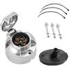 SPARKMOTO Metallo Presa Rimorchio 7 Poli, 12V Presa 7 Poli Rimorchio Alluminio Femmina,con Guarnizione Kit Isolante per Prese 7 Poli RimorchioMetallo,Presa 7 Poli Impermeabile per Rimorchio Auto RV