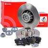 BREMBO Set freni per asse posteriore incl. disco freno Ø 280mm completo e pastiglie freno posteriori con cuscinetto ruota e anello ABS Compatibile con NISSAN PRIMASTAR, OPEL VIVARO A, RENAULT TRAFIC 2