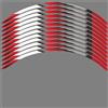 UTONGMU Set Di Strisce Cerchi Moto Per SYM Per Maxsym TL 508 500 TL500 TL508 2020-2023 Accessori Moto Ruota Adesivo Decalcomanie Impermeabili Pneumatico Rim Adesivi(001)