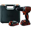 Black+Decker BL186KB-QW Trapano Avvitatore Brushless 18V 2 Batterie 1.5Ah