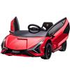HOMCOM Macchina Elettrica per Bambini 12V con Telecomando Velocità 3-8km/h Rosso