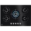 Electrolux Piano cottura gas 5 zone SERIE 600 KGG75372K Gas on Glass Black