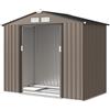 Outsunny Casetta da Giardino Porta Attrezzi Porta Scorrevole 2.1x1.3m Marrone