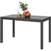 Outsunny Tavolo da Esterno Allungabile 4-6 Persone in Alluminio Grigio Scuro