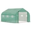 Outsunny Serra a Tunnel 3.5x3x2min PE e Acciaio con Porta e 6 Finestre