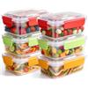 VINATO Set di 6 Contenitori Ermetici per Alimenti da 0.75 Litri, Contenitore Plastica con Coperchio Alimenti, 4 Chiusure di Sicurezza, Senza BPA Contenitore Cibo per Microonde e Lavastoviglie