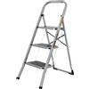 TOUGH MASTER Scala a gradini in acciaio resistente, gradini in gomma antiscivolo, piedini antiscivolo, piattaforma compatta con manico, scala pieghevole di sicurezza con portata massima 150 kg, TOUGH MASTER (3