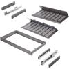 Emuca - Kit di cassetto porta-scarpe estraibile per armadi Quartz, regolabile, modulo 700mm, Acciaio, alluminio e plastica, Titanio