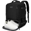 ZOMFELT Zaino Easyjet 45x36x20, 32L Zaino da Viaggio Aereo Bagaglio a Mano | Zaino Bagaglio a Mano Spazioso con Scomparto Scarpe, Impermeabile Zaino Viaggio Adatto per Notebook da 17,3, Nero