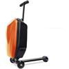 Generic Ride On Luggage Scooter - Valigia rigida pieghevole 2 in 1 per bambini dai 4 ai 15 anni, trolley da viaggio multifunzione, Arancione, M