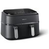 Philips - 3000 series NA351/00 friggitrice Doppia 9 L Indipendente 2750 W Friggitrice ad aria calda Nero, Argento - SPEDIZIONE GRATUITA