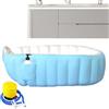 Generico Vasca gonfiabile bambini - Bagnetto pneumatico per bimbi con pompa a pedale | Catino pieghevole doccia | Ampia piscinetta relax sdraiati o seduti, cuscinetto morbido portatile per - casa, este