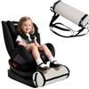 Blublu Park Poggiapiedi gonfiabile per bambini, poggiapiedi portatile per auto, con cinghie regolabili, accessori per seggiolini auto per bambini, copertura lavabile in lavatrice, grigio (adatto per