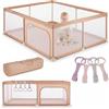 sun baby Box Bambini con maniglia rosa 150x200 cm 0-2 anni Salmone, poliestere, pareti in rete, ingresso con cerniera, piedini antiscivolo, borsa inclusa, struttura in metallo