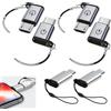 FinalCool 6 Pezzi Adattatore da USB C a Micro USB/Lighting, Femmina Type C a Maschio Micro USB/Lighting, Trasferimento Dati, Ricarica Rapida 18W, Compatibile con iPhone, Samsung, Android, Huawei ecc, Argento