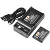 DSTE VW-VBX070 Li-ion Batteria (2-Pacco) e Caricabatterie USB compatibile per Panasonic HX-DC1 HX-DC10 HX-DC10EB-K HX-DC10EF-K HX-DC10GK HX-DC15 HX-DC1EB-H