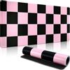 Yimomoyi Tappetino per mouse 900 x 400 mm - Tappetino per mouse XXL - Tappetino antiscivolo grande - migliora la precisione e la velocità, rosa e nero