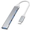 fxwtich Docking Station 4 Porte USB3.0 Type-C 3.0 Multi USB Splitter OTG Hub Compatto Compatibile Tipo-C