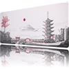 PhaseByte Pagoda Falls - Tappetino per mouse da gioco, antiscivolo, grande, con bordi cuciti, tappetino da scrivania in microfibra liscia, lavabile a mano, 900 x 400 x 4 mm