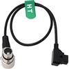 HangTon Gomito XLR 4 pin femmina D-tap cavo di alimentazione a spirale per Blackmagic URSA Mini Pro, SmallHD 1703 2400 Monitor, Sony F3 F5 Venice, Canon C300 MKIII C700 24
