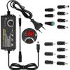 VIHBRAI Alimentatore universale da 72 W (3-24 V), caricatore universale AC/DC con 14 spine DC e cavo con protezione da inversione di polarità per telecamere CCTV, strisce LED ed elettronica domestica, max
