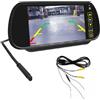 iFutniew Monitor LCD per specchietto retrovisore da 7 pollici, schermo di parcheggio 2 ingressi AV per telecamera di retromarcia, facile da usare, pregevole fattura