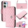 MOJIA Custodia Flip per OnePlus Nord 3 5G, Cover Portafoglio in Pelle PU, Cover Multifunzionale con Porta Carte, Cinturino da Polso e Tracolla. Pink