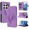 CASAFUNY Cover per Xiaomi Redmi Note 14 Pro 5G/ Redmi Note 14 Pro Plus 5G/ Poco X7 5G Custodia Cover in Pelle Portafoglio a Libro Magnetica Supporto Flip Case Custodia, Viola