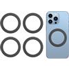 Eiaigky 4 Pezzi Anello Magnetico, Magneti Adesivi Universale per Ricarica Wireless Magnetica, Compatibile con iPhone 15/14/13/12/11, Galaxy S23/S22/S21, Conversione per Carica Senza Fili per Ricarica Sicura