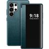 Croazhi Custodia per Samsung Galaxy S26 Ultra Coque, Clear View Flip Case a Patta 360 Full Body Pelle Protector Cover Antigraffio Folio Cover per Samsung Galaxy S26 Ultra 5G (Verde)