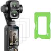 AMAZEAR Pocket 4 Pro Pellicola protettiva per DJI Osmo Pocket 4P accessori -3x Vetro temperato 9H con cornice di montaggio, HD, anti‑impronta - Accessorio per OSMO Pocket 4 Pro, Anti-bulles,