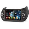 erisin 4GB+64GB 8-Core Android 14 Autoradio stereo per Fiat Fiorino/Qubo Citroen Nemo Peugeot Bipper Radio GPS Navigatore Carplay & Android Auto DSP Bluetooth 5.0 WiFi DAB+IPS 7 Touchscreen