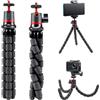 AKASO Treppiede Flessibile per Action Camera, Mini Cavalletto Portatile con Clip Universale, Rotazione a 360°, Supporto da Tavolo Multifunzionale Compatibile con GoPro, DJI, Insta360, AKASO
