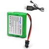 nvizyeu Batteria ricaricabile da 3,6 V, batterie AA ricaricabili, 1500 mAh, spina SMA 2P, adatta per giocattoli elettrici e strumenti, dotato di cavo di ricarica USB