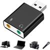 Generic Schede audio esterne | Adattatore USB per scheda audio da 3,5 mm | Nessun driver necessario accessori per schede audio, convertitore audio USB per computer portatile