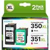 KEENKLE Cartucce 350XL 351XL di ricambio per HP 350 351 per HP Photosmart c4680 per HP Deskjet D4300 D4360 D5360 Officejet J5780 J6410 Photosmart C4480 C4380 C4385 C4385 C4480 280 C4580 C5180 C5280