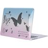 FFBOFFC Custodia Compatibile per MacBook Neo da 13 pollici Modello 2026 (A3404) con chip A18 Pro, Protettiva Custodia Rigida in Plastica Cover Case, Farfalla blu viola