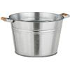 Dehner - Vaso per piante, Ø 36 cm, altezza 25 cm, zincata, argento