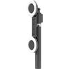 Generic Treppiede per selfie per iPhone con luce, 67 pollici A12 nero doppia lampada rotonda, senza fili, asta telescopica regolabile, telecomando staccabile, compatibile con vari telefoni