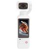 Annadue Fotocamera Portatile per Vlogging 4K con Obiettivo Rotante a 270°, Fotocamera Tascabile da 64 MP con Registrazione Audio e Video, Luce di Riempimento, per Sport All'aria A (WHITE)