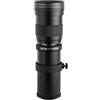 Generico Obiettivo 420-1600mm f/8.3, compatibile con Nikon, D3100 D3200 | D3400 D5500 D5200 D5600 D90 D7500 D7200, messa a fuoco manuale, con teleconvertitore 2X