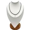stylen Collana Portafortuna Cornetto Bianco - Girocollo con Cordino Nero Regolabile - Ciondolo Corno Scaramantico Minimalista.