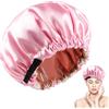 Generico Cuffia da notte in raso per capelli ricci, cuffia da notte in raso per donne - Cuffie da donna in raso per dormire,Copricapo da notte Copricapo elastico per dormire Viaggio a casa Uso Cofano per fidan