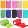 Vuxava 12 Rotoli Benda Elastica Bendaggio Adesiva 7,5cm x 4,5 m Coesiva Benda Nastro Elastico Autoadesivo Salvapelle Sport Nastro Bendaggio Sportivo per Mani, Piedi, Ginocchia, Braccia