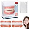 LQIOACU 2 paia Faccette Denti+50g Gomma, per Uomini e Donne Copertura di Denti Imperfetti | Faccette Denti Finti a Scatto Superiore e Inferiore | Faccette Denti Cosmetici | Protesi Dentarie Cosmetici