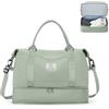 SEAFEW Borsone da Viaggio,Bagaglio a Mano 40x30x20 Ryanair Borsa da Viaggio con Scomparto per le Scarpe,Borsa da Cabina Ryanair Borsa Sportiva Borsone da Palestra da Weekend,D13-Bianco-Verde