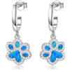 YFN Orecchini pendenti a forma di zampa di cane, in argento Sterling 925, con zirconi, regalo per donne e ragazze, per amanti dei gatti e dei cani